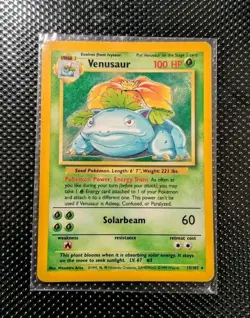 Pokemon TCG Venusaur Holo Rare Card Base Set 15/102 NM - Free 🚚💨 - Superb - Image 1