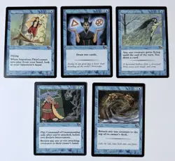 Magic The Gathering - Portal - 5 Card Lot - 1997 - Blue - Image 1