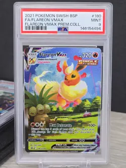 Pokemon Card Flareon Vmax SWSH180 Sword Shield Promo Premium Collection PSA 9 - Image 1