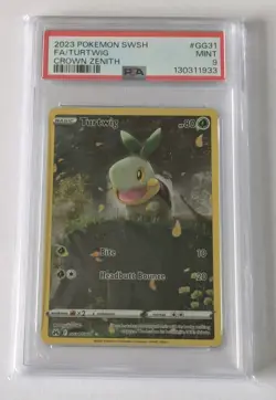 Pokemon Card Turtwig Full Art GG31 2023 Sword And Shield Crown Zenith PSA 9 - Image 1