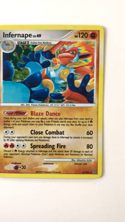 2008 Infernape Pokemon Card - Stormfront 3/100 Holo Rare LP+ BIN - Image 2
