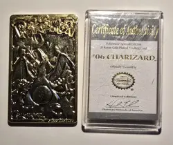Pokemon Charizard #06- 23 Karat Gold-Plated Special Edition Limited Trading Card - Image 1