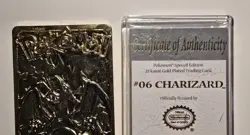 Pokemon Charizard #06- 23 Karat Gold-Plated Special Edition Limited Trading Card - Image 2