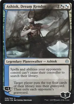 Magic The Gathering Ashiok, Dream Render War of the Spark Regular NM MTG Card - Image 1