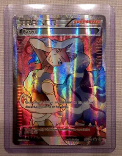 Pokemon Karen Full Art Holo Promo Trainer Supporter Alternate Art XY177a Card - Image 1