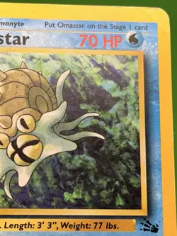 Omastar 40/62 Pokemon Card TCG Fossil First Edition Non Holo - LP/MP - Image 4