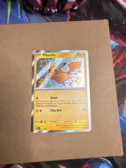 Pokemon Pikachu TCG Holo Shiny Rare Card Paldean Fates PAF 131/091 NM - Image 4
