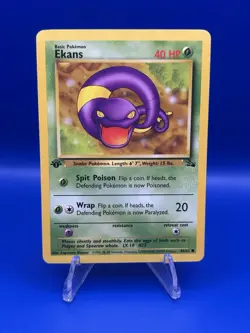 Ekans 1st Edition Pokemon Card 46/62 Fossil - LP Condition - Image 1