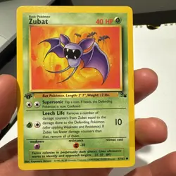Pokemon TCG Zubat 57/62 Fossil Common card 1st Edition - Image 1