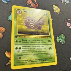 1st Edition Weezing 45/62 EX/MP -Vintage Pokemon Card- Fossil (8q) - Image 2