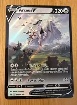 Pokemon TCG Arceus V SWSH204 2022 Figure Collection Black Star Promo Card - Image 1