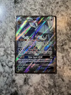 Glaceon GX (Full Art) 141/156 Sun & Moon Ultra Prism Holo Pokemon Card NM - Image 1