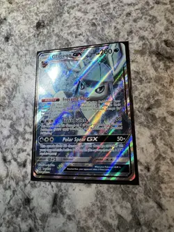 Glaceon GX (Full Art) 141/156 Sun & Moon Ultra Prism Holo Pokemon Card NM - Image 2