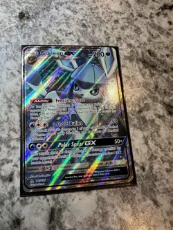 Glaceon GX (Full Art) 141/156 Sun & Moon Ultra Prism Holo Pokemon Card NM - Image 3