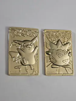 23k Gold Plated Pokemon Cards Pikachu And Togepi - Image 1