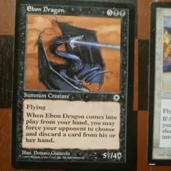 Mtg Alabaster Dragon and Ebon Dragon Portal Cards Rare Magic - Image 2