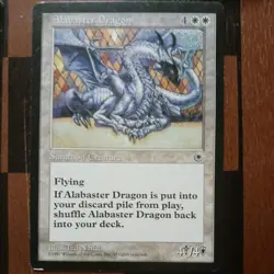 Mtg Alabaster Dragon and Ebon Dragon Portal Cards Rare Magic - Image 3
