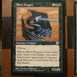 Mtg Alabaster Dragon and Ebon Dragon Portal Cards Rare Magic - Image 4