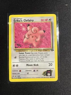 Erika’s Clefairy 40/132 Gym Heroes WOTC Vintage Pokemon Card - Image 1