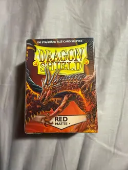 Arcane Tinmen Dragon Shield Sleeves – Matte: Blood Red 100CT - MTG Card Sleeves 5706569110505 - Image 1