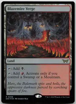 Blazemire Verge (Foil) Duskmourn: House of Horror 256 NM R - Image 1