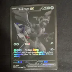 Zekrom EX SV: Black Bolt Full Art Holo 230 HP Pokemon Card Rare 172/086 - Image 1