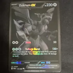 Zekrom EX SV: Black Bolt Full Art Holo 230 HP Pokemon Card Rare 172/086 - Image 2