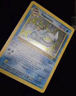 Pokemon TCG - VAPOREON - 12/64 - HOLO - RARE - UNLIMITED - JUNGLE (1999) - HP/MP - Image 2
