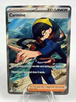 Carmine 204/167 Twilight Masquerade Full Art Ultra Rare Holo Pokemon Card NM - Image 1