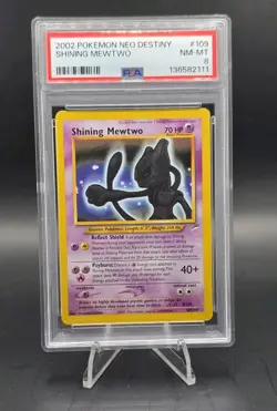 2002 POKEMON NEO DESTINY #109 SHINING MEWTWO PSA 8 - Image 1