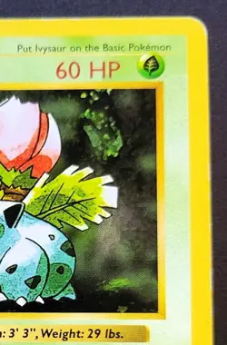 Ivysaur 1st Edition Shadowless Base Set 30/102 Non Holo Pokemon TCG Card - Image 4