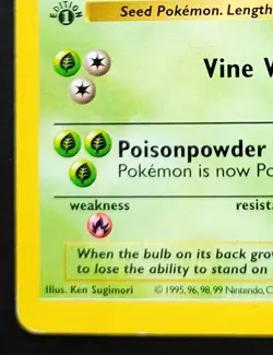 Ivysaur 1st Edition Shadowless Base Set 30/102 Non Holo Pokemon TCG Card - Image 5