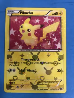 2013 Pokemon RC7/RC25 Pikachu Legendary Treasures Holo Radiant Collection LP - Image 3
