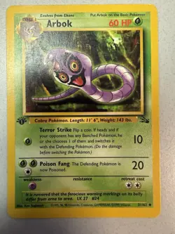 Arbok 31/62 Uncommon Fossil 1st Edition - Pokemon - Image 1
