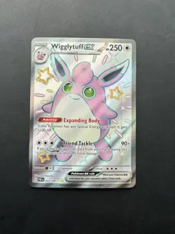 Pokemon Wigglytuff ex 222/091 SV: Paldean Fates Shiny. Near Mint Condition. - Image 1