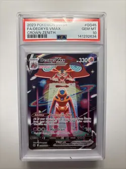 Pokemon TCG Deoxys VMAX English Crown Zenith GG45/GG70 PSA 10 Gem Mint - Image 1