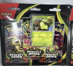 Pokemon Perfect Order 3 Pack Blisters -NEW SET Sealed 🚀 Ship Chikorita 🔥 3x - Image 4