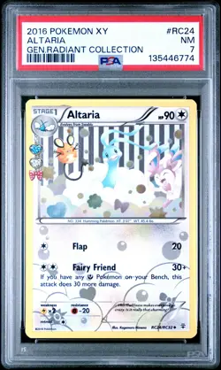 2016 POKEMON XY GENERATIONS RADIANT COLL #RC24 ALTARIA PSA 7 - Image 1