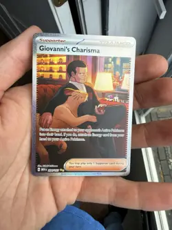 Pokemon TCG 151 Full Art Trainer Giovanni's Charisma 204/165 - Image 1