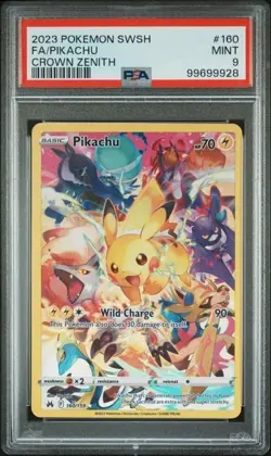 2023 Pokemon SWSH Crown Zenith Pikachu #160/159 PSA 9 - Image 1