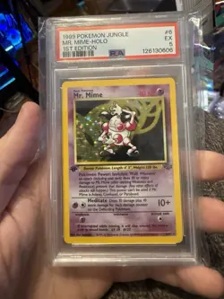 Pokemon Mr. Mime Jungle 1st Edition Holo Rare #6 PSA 5 - Image 1