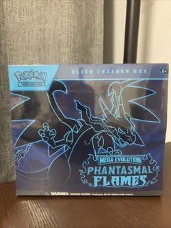 Pokemon TCG Mega Evolution Phantasmal Flames Elite Trainer Box Factory Sealed - Image 1
