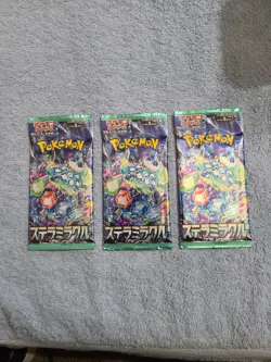 3 Packs Pokemon Stellar Miracle Booster Pack SV7 Scarlet & Violet From Japan NEW - Image 1