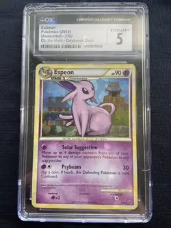 Pokemon Tcg Undaunted Daybreak Deck Cracked Ice Espeon 2/90 CGC Excellent 5 - Image 1
