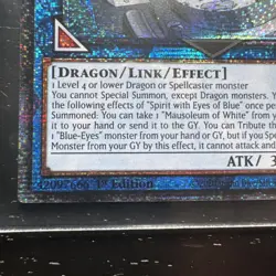 Yu-Gi-Oh! TCG Ultra Secret Rare Holo 1st Edition Spirit With Eyes Of Blue MINT!! - Image 2