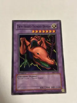 Yugioh Twin-Headed Thunder Dragon MRD-120 Super Rare 1st Ed - Image 1