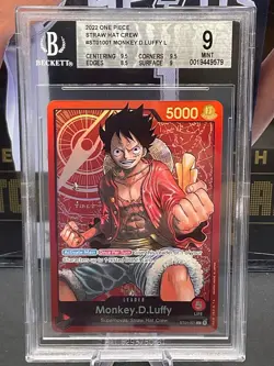 2022 One Piece ST01-001 Monkey D Luffy Foil Starter Deck 1 Straw Hat Crew BGS 9 - Image 1