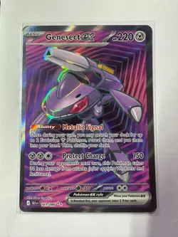 Pokemon Card Genesect ex 161/086 Black Bolt Ultra Rare Full Art NM - Image 1