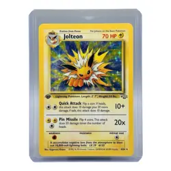 Jolteon Holo Rare 4/64 Jungle Set Pokemon Card Vintage Very Good Condition WOTC - Image 1