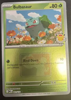 Bulbasaur 001/132 MEG 2026 Pokemon Day League Promo PLAY Stamp Pokemon Card - Image 1